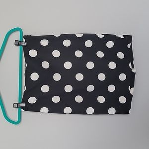 The Limited Pencil Skirt Size 2 Black with White Polka-dots